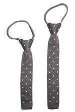 Boys Knitted Neck Tie Boys Ties Manière Dotted Grey Toddler (Ages 2-6) 