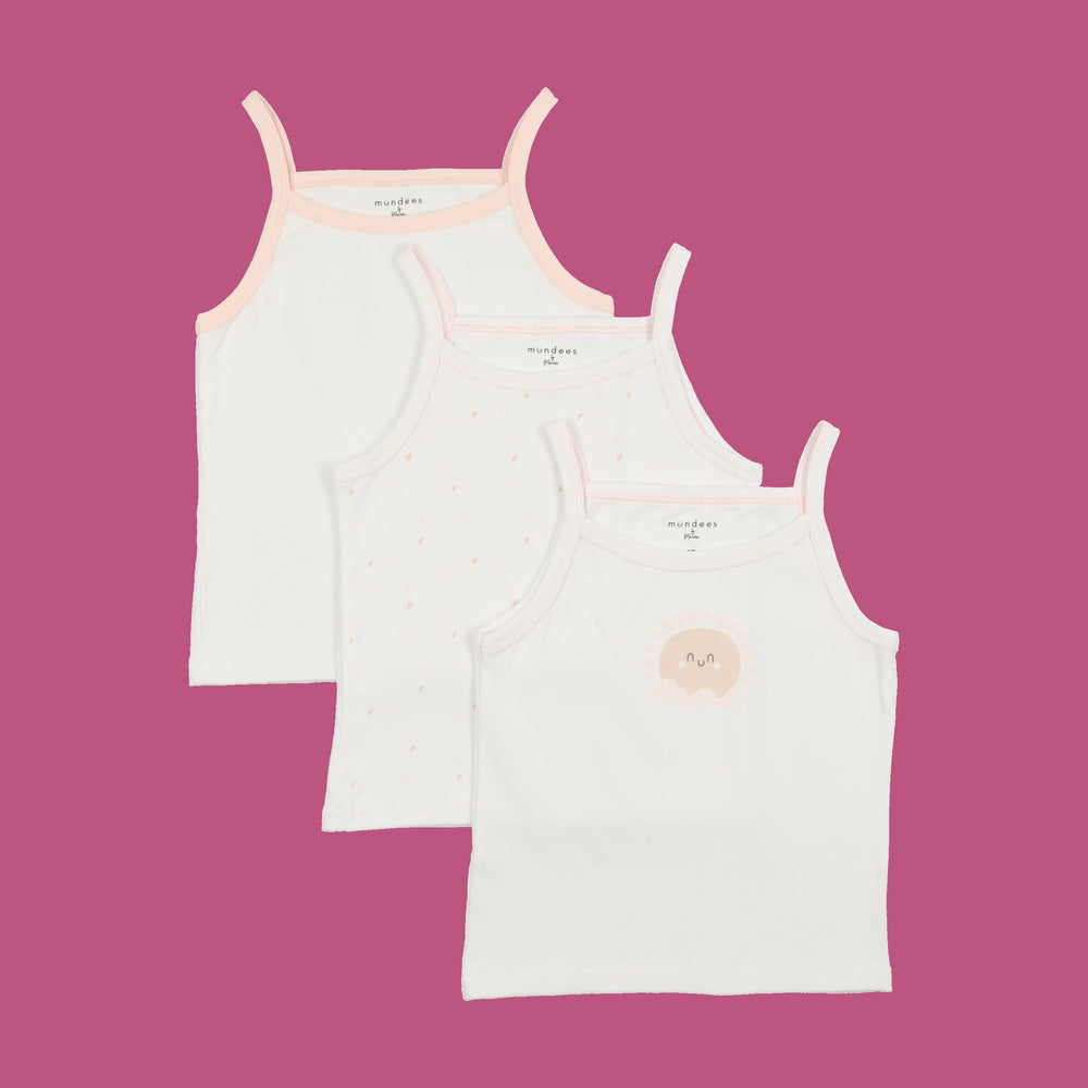 Sun Print Girls Undershirts 3 Pack