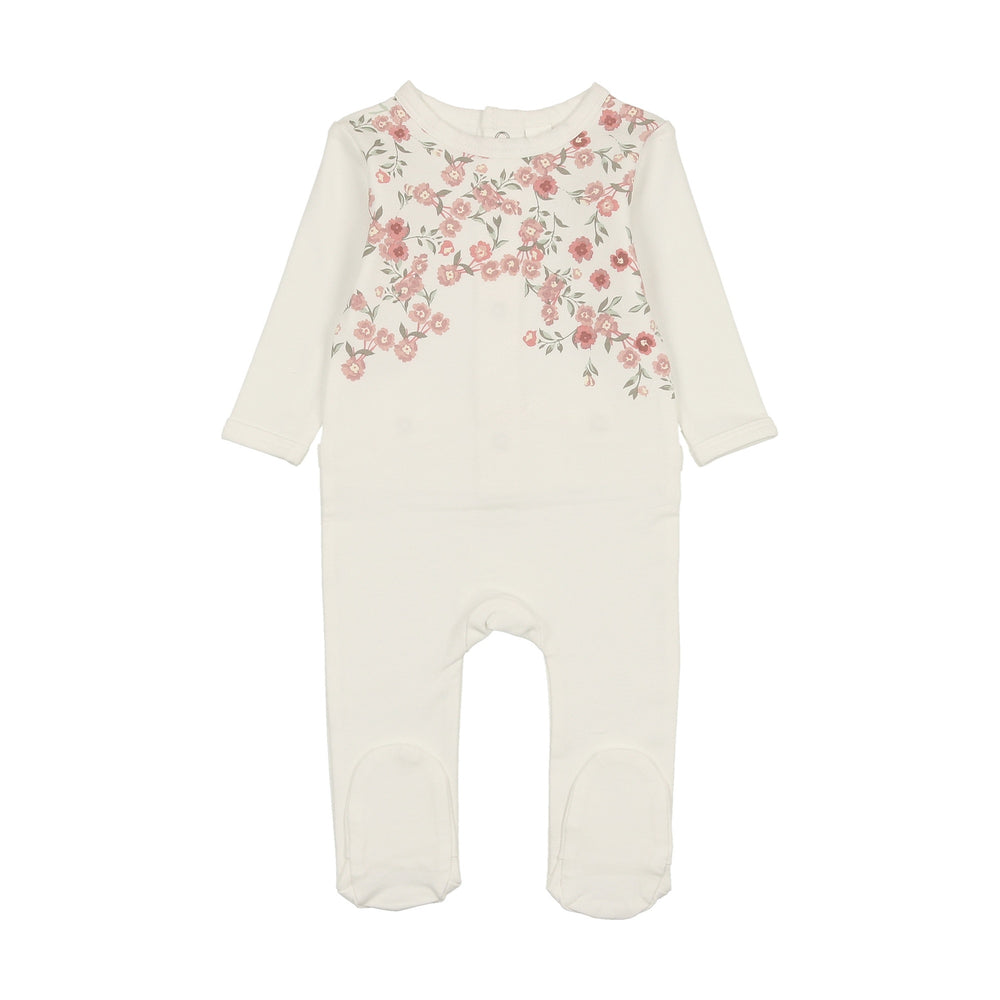 Asymmetrical Floral Footie