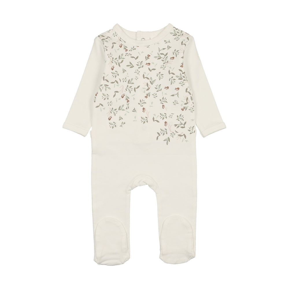 Asymmetrical Leaves Footie