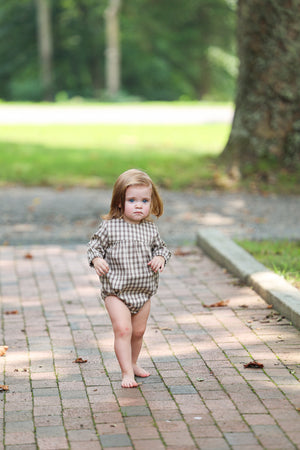 Autumn Plaid Romper