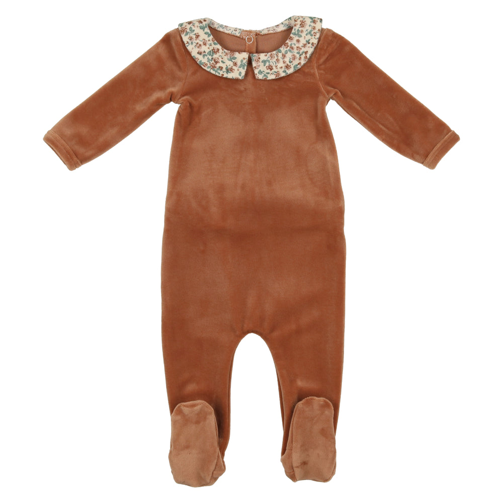 Boy's Velour Collar Footie