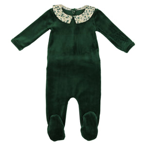 Boy's Velour Collar Footie