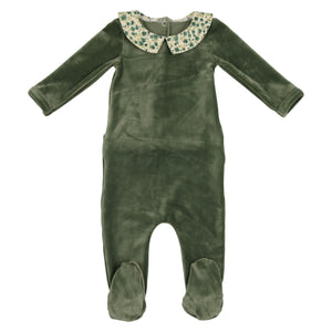 
            
                Load image into Gallery viewer, Boy&amp;#39;s Velour Collar Footie
            
        