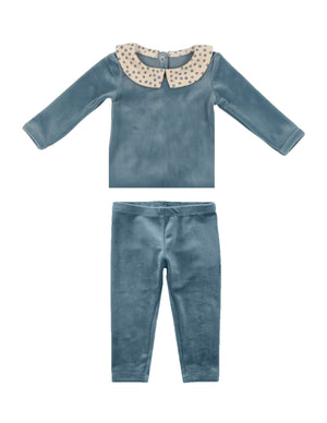 
            
                Load image into Gallery viewer, Boy&amp;#39;s Velour Collar 2 Pc Set
            
        