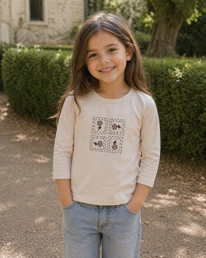 Boxy Belt Bag Girls 3/4 Sleeve Shirt