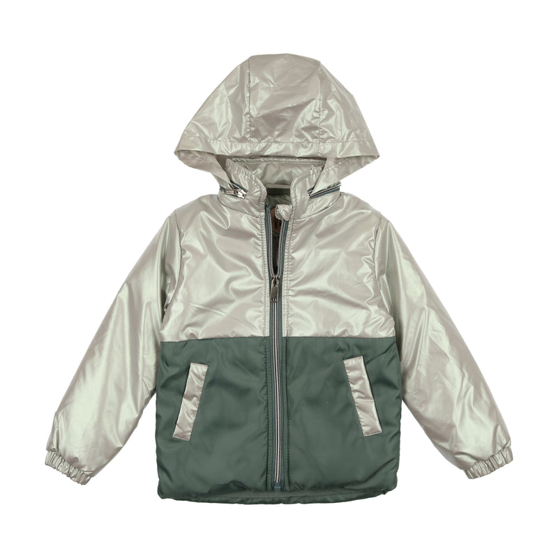 Chrome Grid Rain Jacket