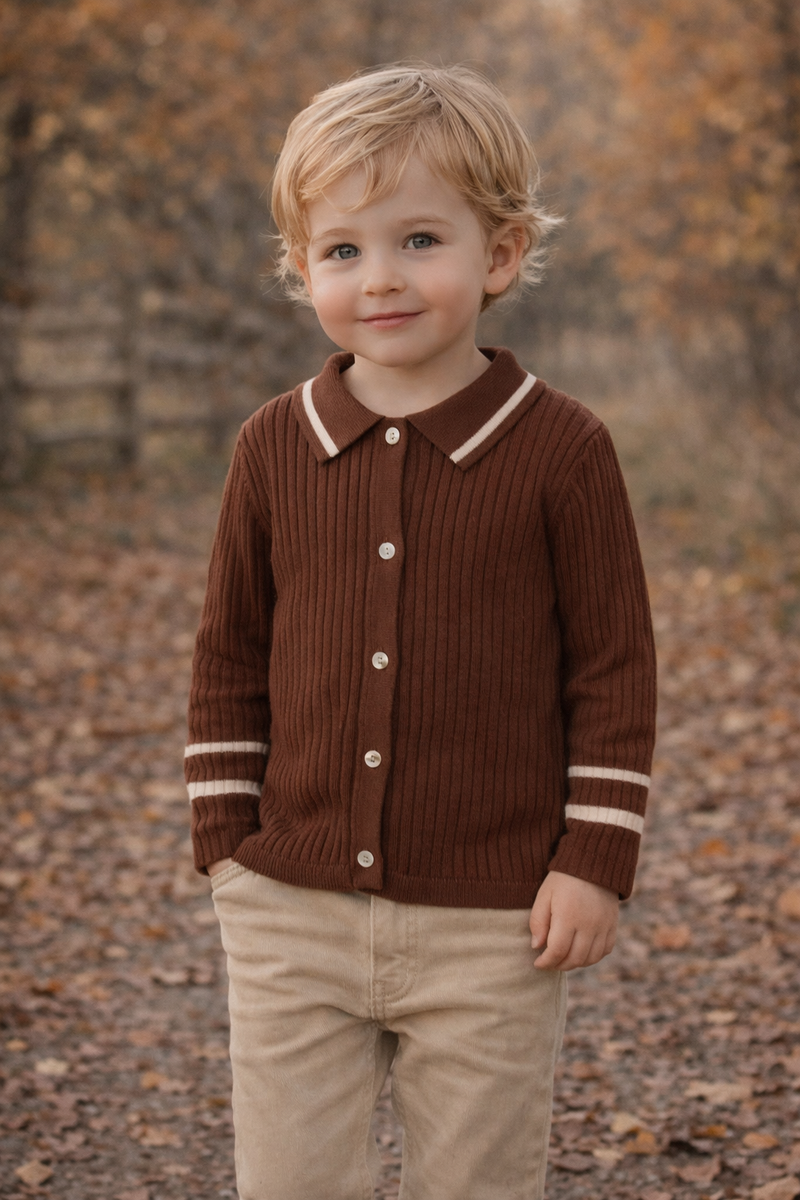 Contrast Stripe Cardigan