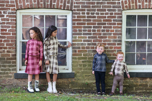 Corduroy Plaid Unisex Baby Set