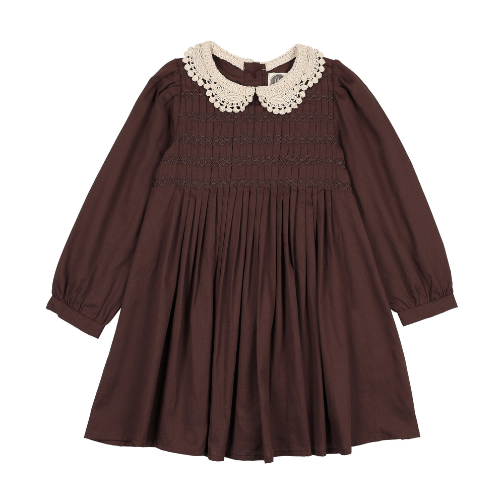 crochet collar mini dress Black Crochet Trim Collar Mini Dress