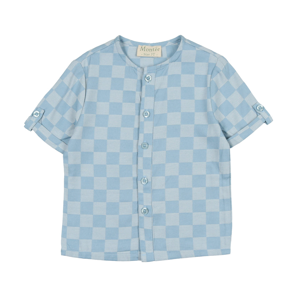 
            
                Load image into Gallery viewer, DENIM CHECK UNISEX SHORT SLEEVE SHIRT
            
        