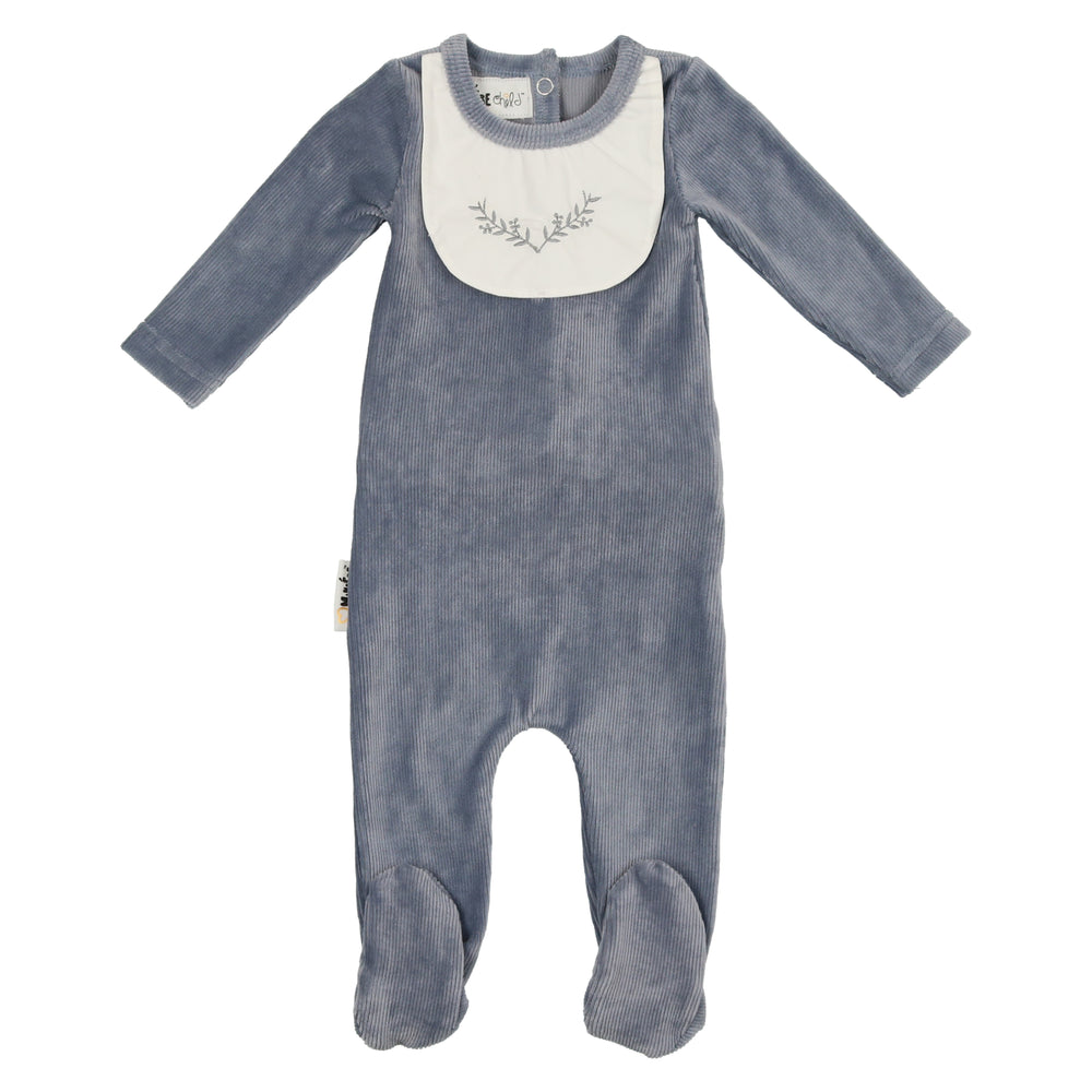
            
                Load image into Gallery viewer, Boys Embroidered Bib Footie
            
        