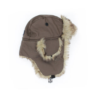 Faux Fur Trapper Hat, Dark Brown