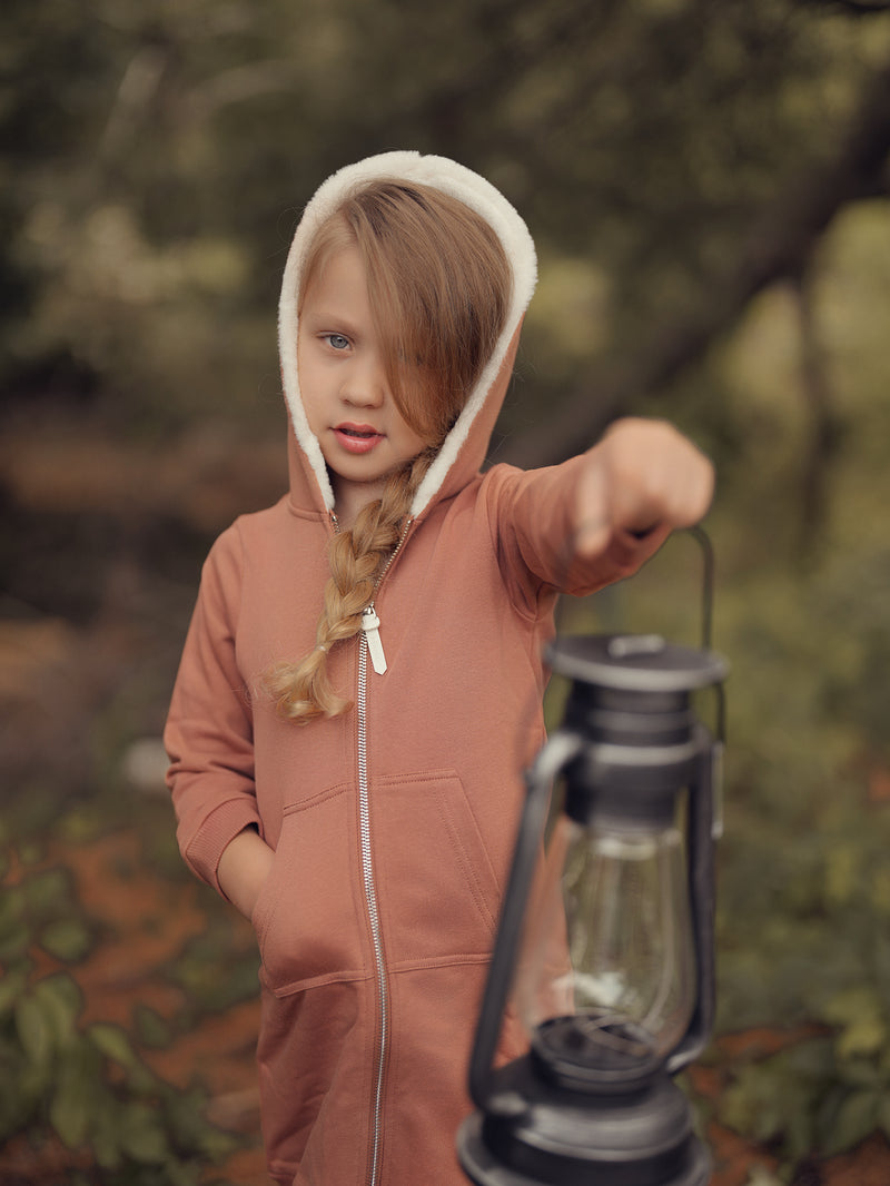 Zip Faux Fur Hoodie Dress
