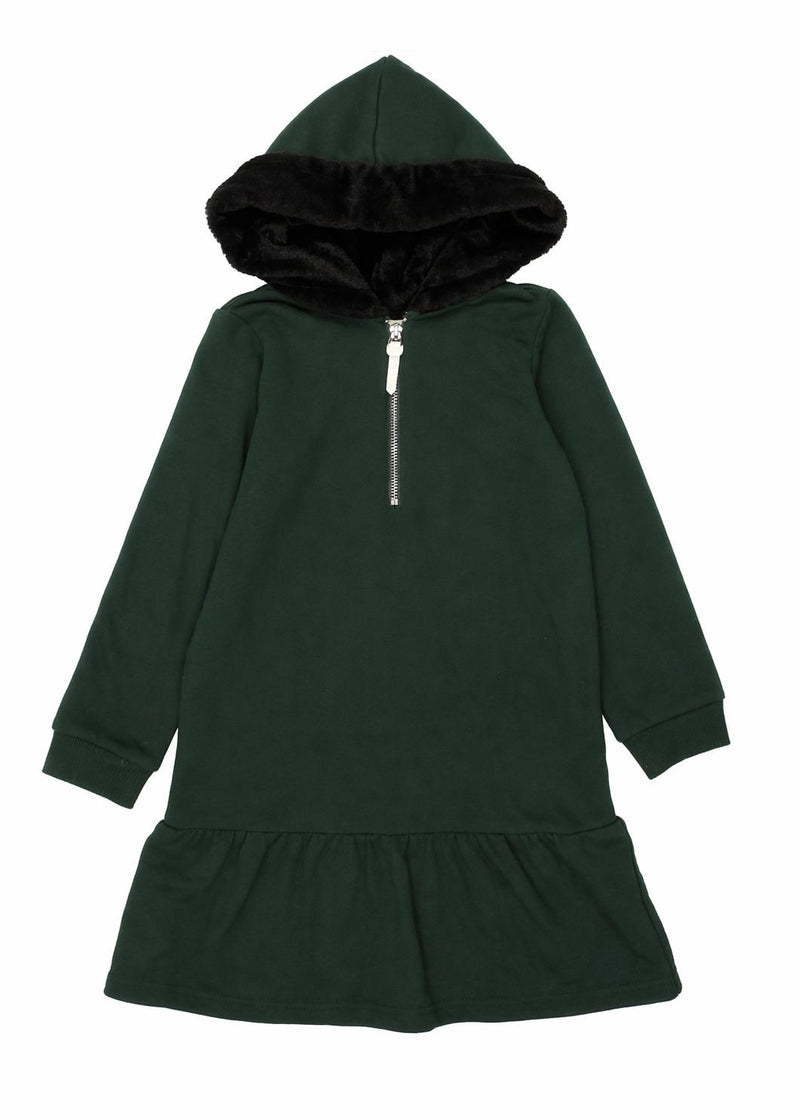 Fur Couture Hoodie Dress