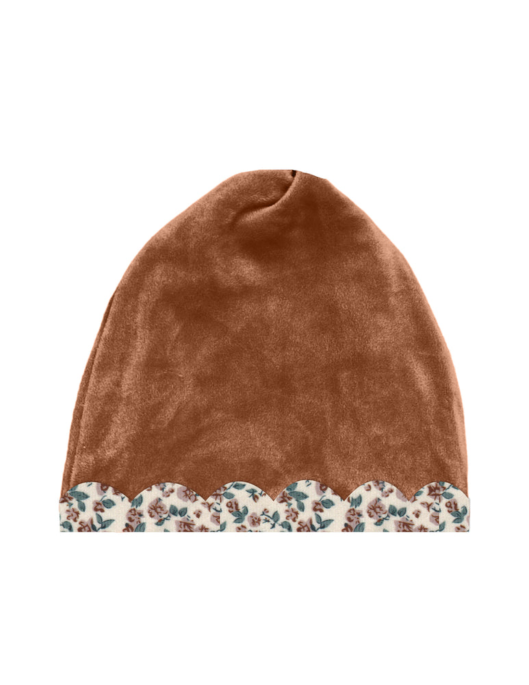 Girl's Velour Collar Beanie