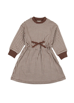 Soft Gingham Long Sleeve Dress Black / 7Y Soft Gingham Long Sleeve Dress Black / 7Y