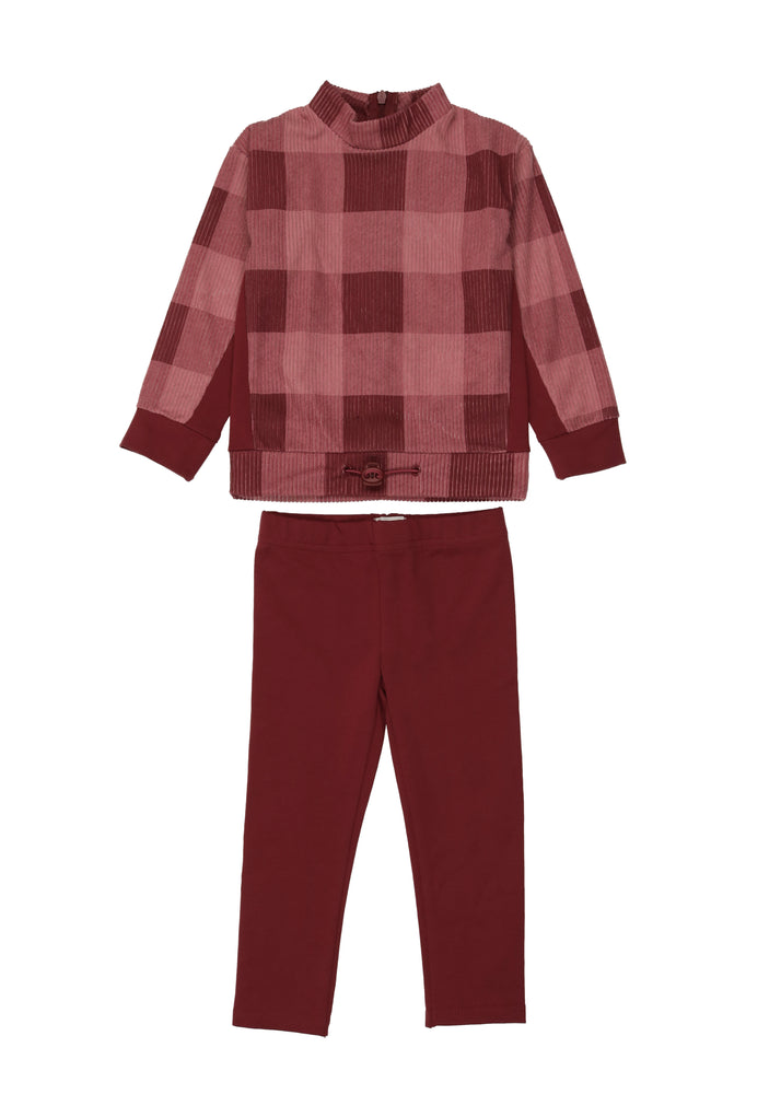 Corduroy Plaid Unisex Baby Set