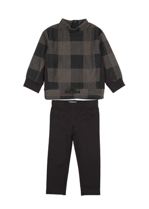 Corduroy Plaid Unisex Baby Set