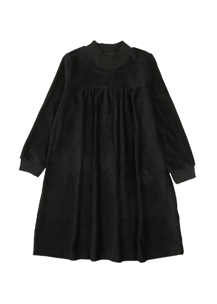 corduroy black dress shirt with long sleeves | Modest Women Clothing what make look simple gorgeous Corduroy Essentials Dress | Monte