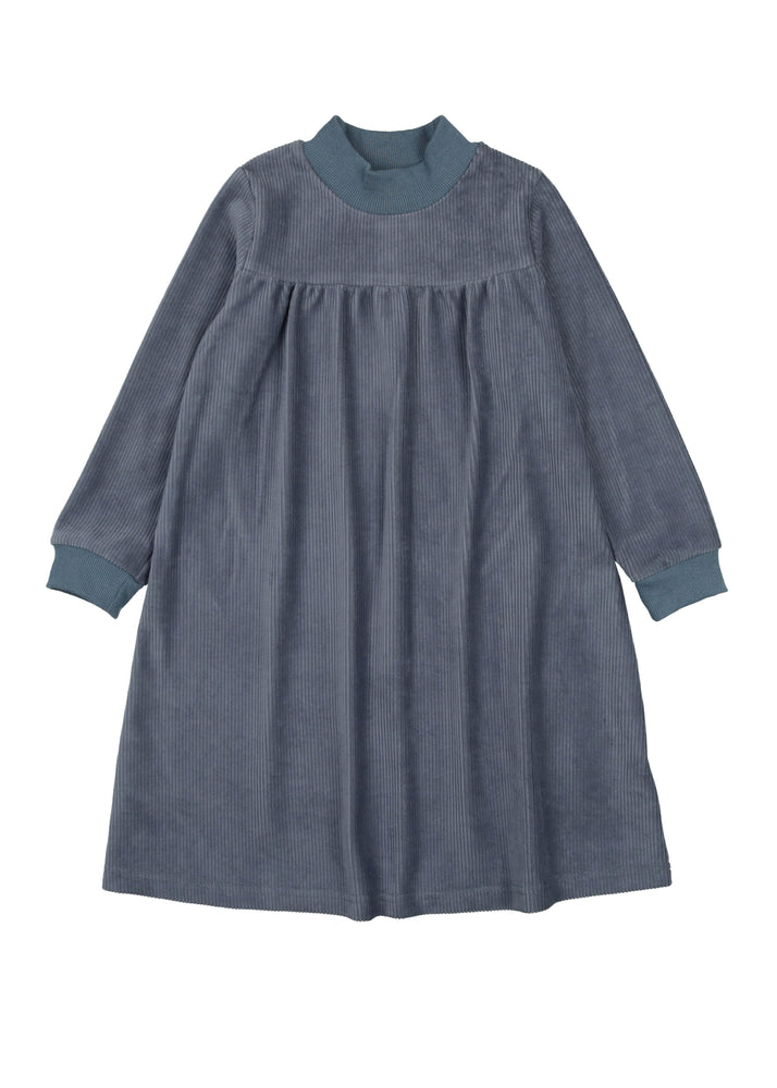 grey corduroy dress Grey Corduroy Long Sleeves Gathered Dress Cotton Girls Dress