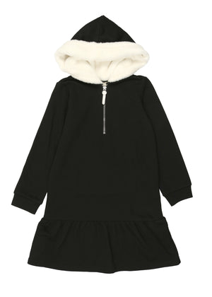 Fur Couture Hoodie Dress