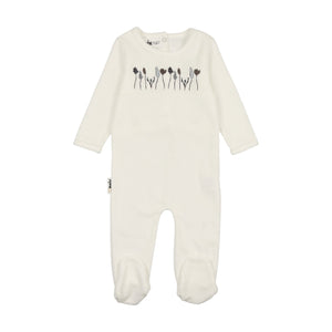 Winter Garden Embroidery Footie