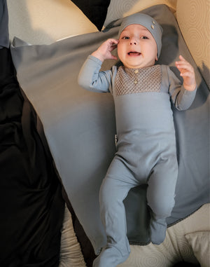 Velour Bib Boys Footie