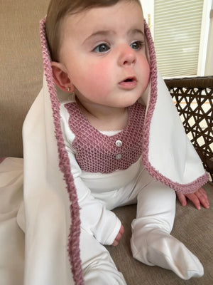 Velour Bib Girls Footie