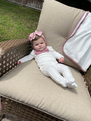 Velour Bib Girls Blanket
