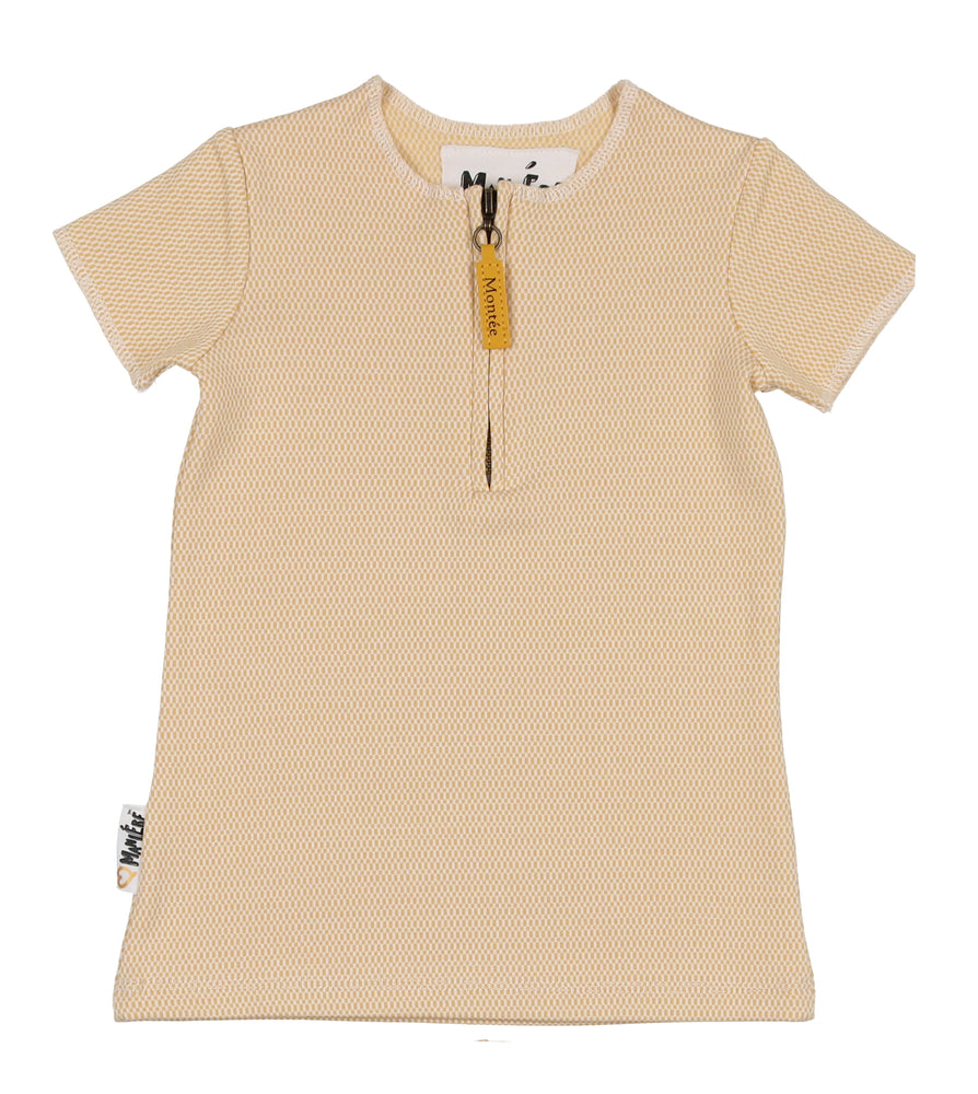 Microgrid Patterned Short Sleeves Unisex Shirt