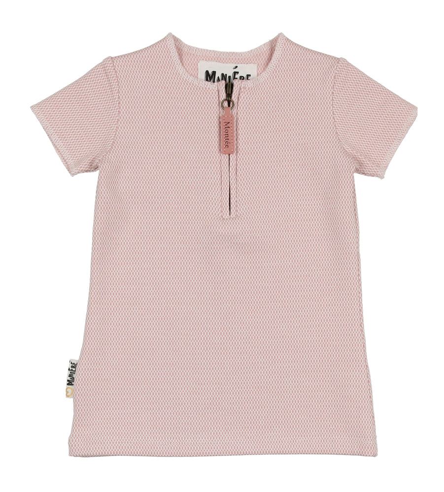 Microgrid Patterned Short Sleeves Unisex Shirt