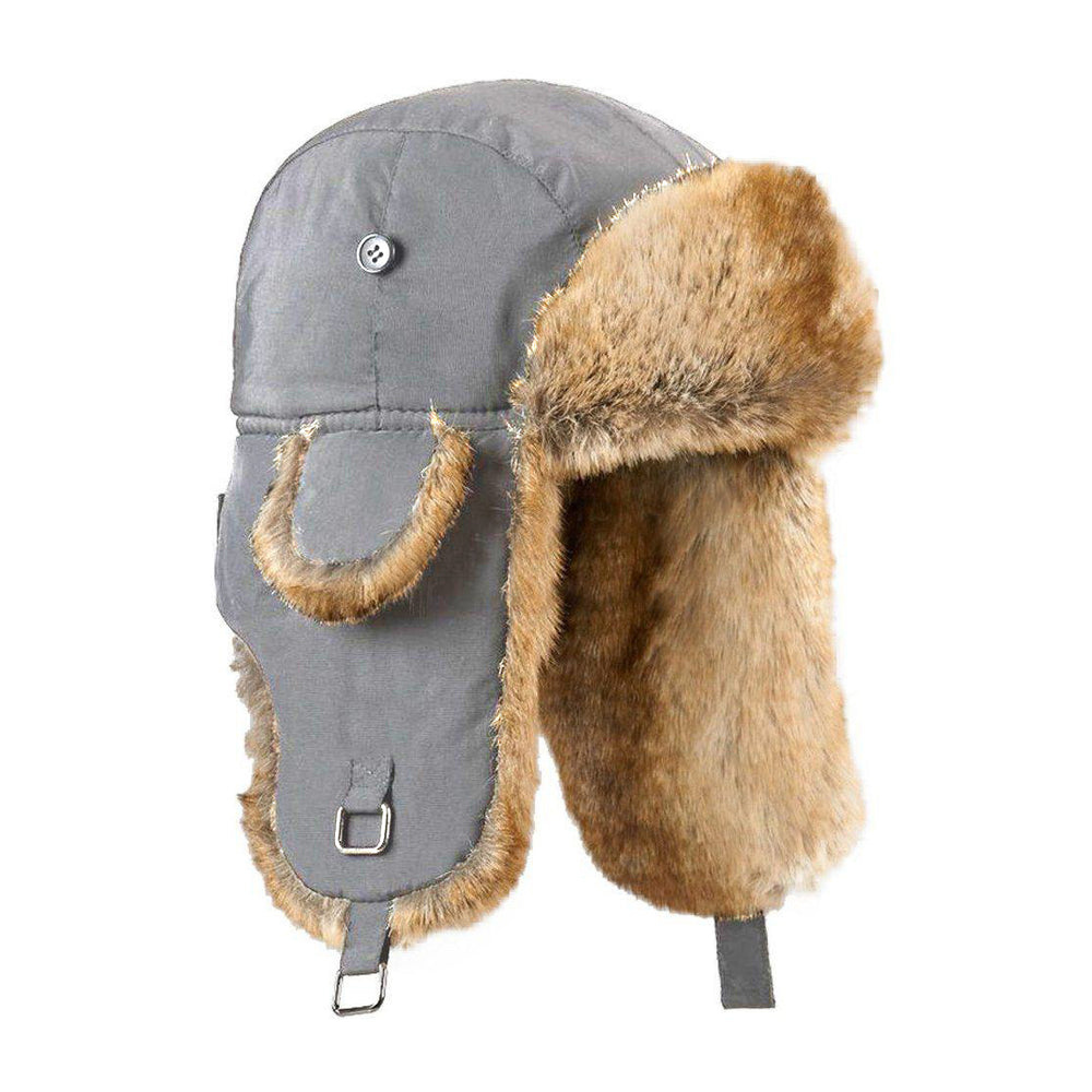 Boys Aviator Style Hat With Rabbit Fur