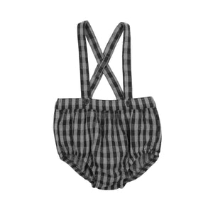 Plaid Collar Boys Overalls