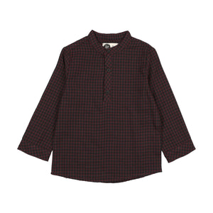 Plaid Collar Boys Shirt