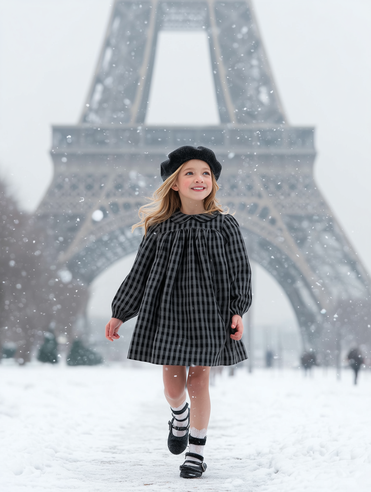 Plaid Collar Dress