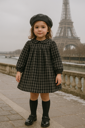 Plaid Collar Dress