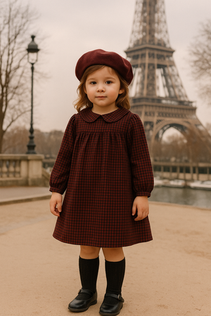 Plaid Collar Dress