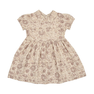 Pleated Garden Short Sleeve Dress