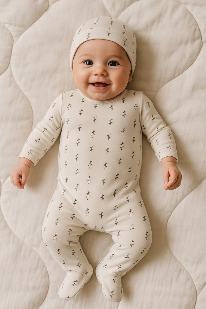 Printed Floral Footie