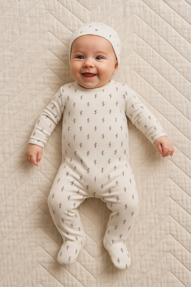 Printed Floral Footie