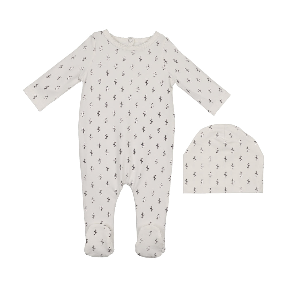 Printed Floral Footie