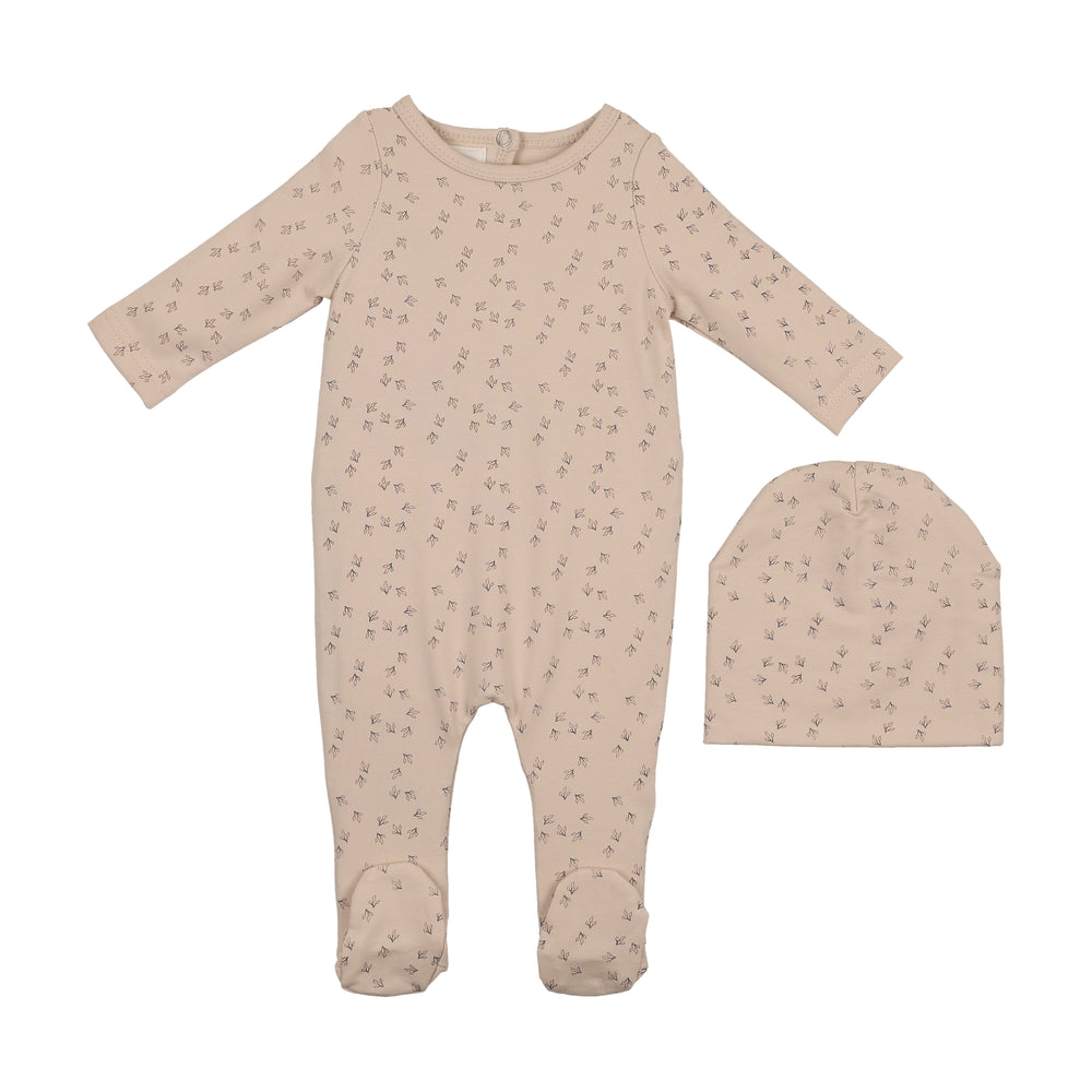 Printed Leaf Footie