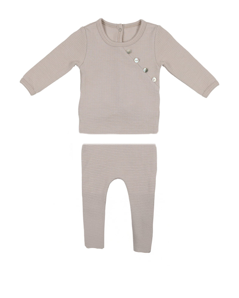 Quilted Waffle Boys Two Piece Set