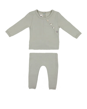 Quilted Waffle Boys Two Piece Set