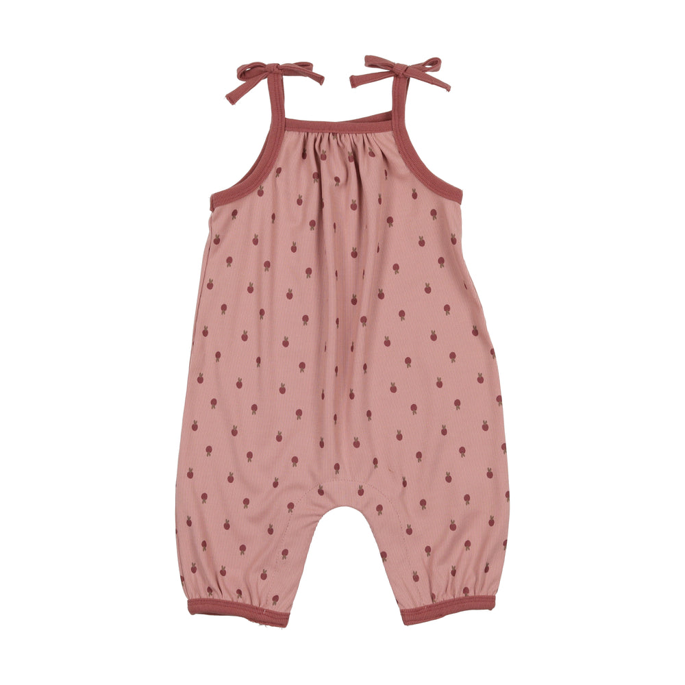 RIBBED BERRY BABY ROMPER