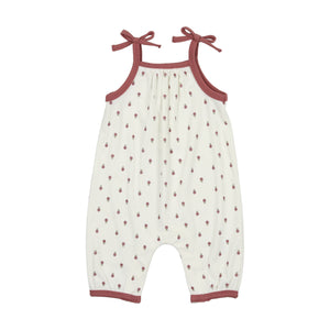 RIBBED BERRY BABY ROMPER