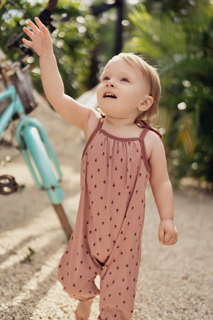 Ribbed Berry Baby Romper