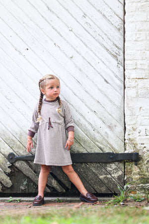 Soft Gingham Long Sleeve Dress Black / 8Y Soft Gingham Long Sleeve Dress Black / 8Y