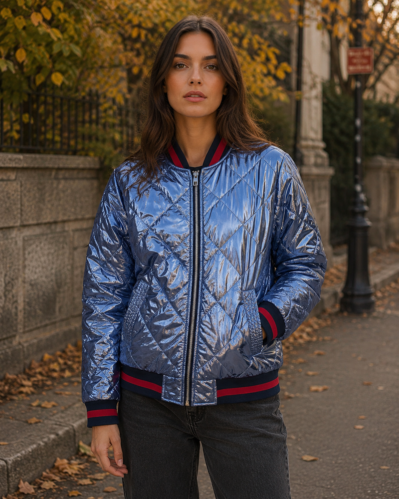 Women's Metallic Bomber Jackets